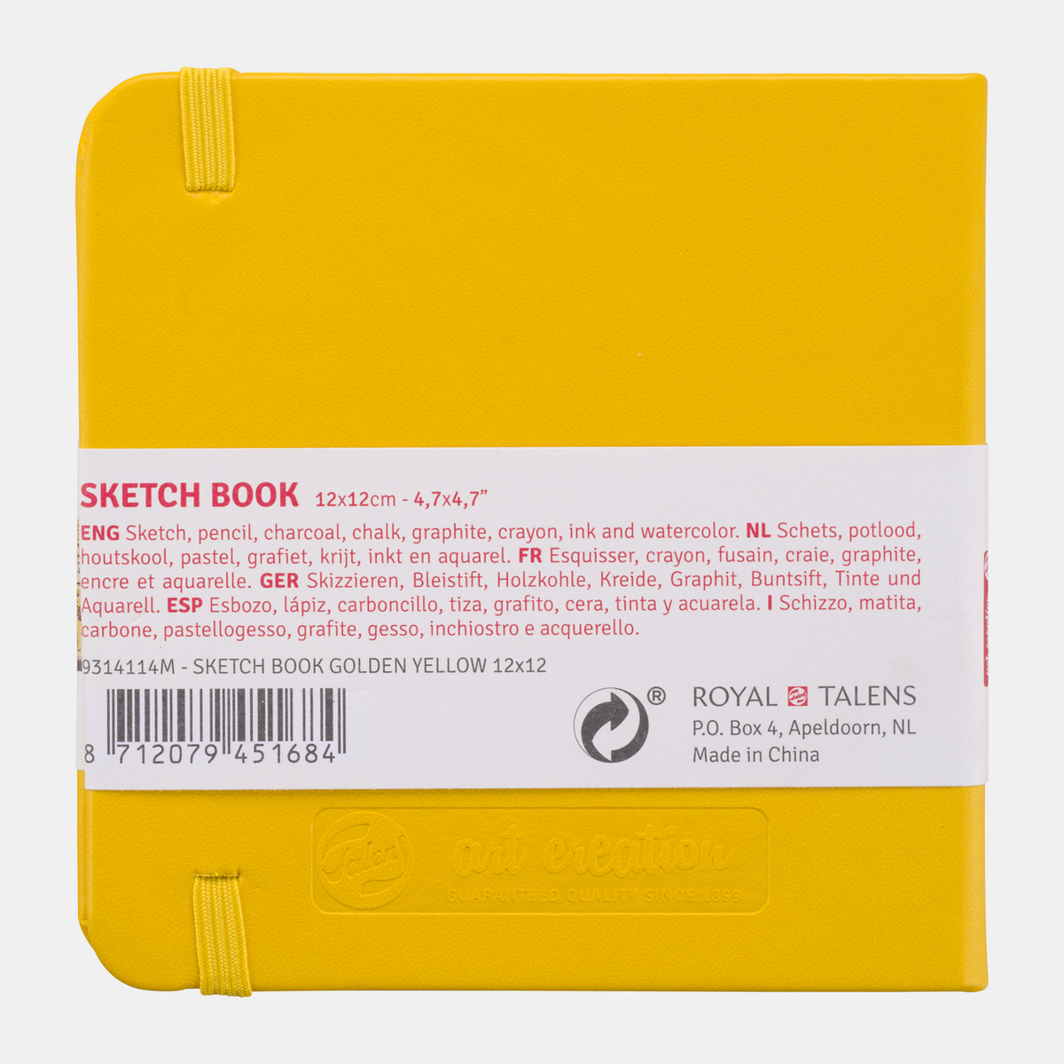 Szkicownik Talens Art Creation złotożółty 12 x 12 cm, 140 g/m², 80 arkuszy