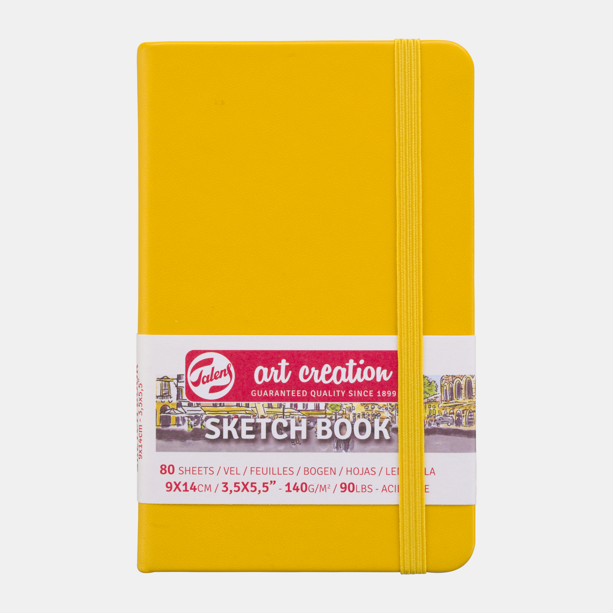 Szkicownik Talens Art Creation Golden Yellow 9 x 14 cm, 140 g, 80 arkuszy - twarda oprawa