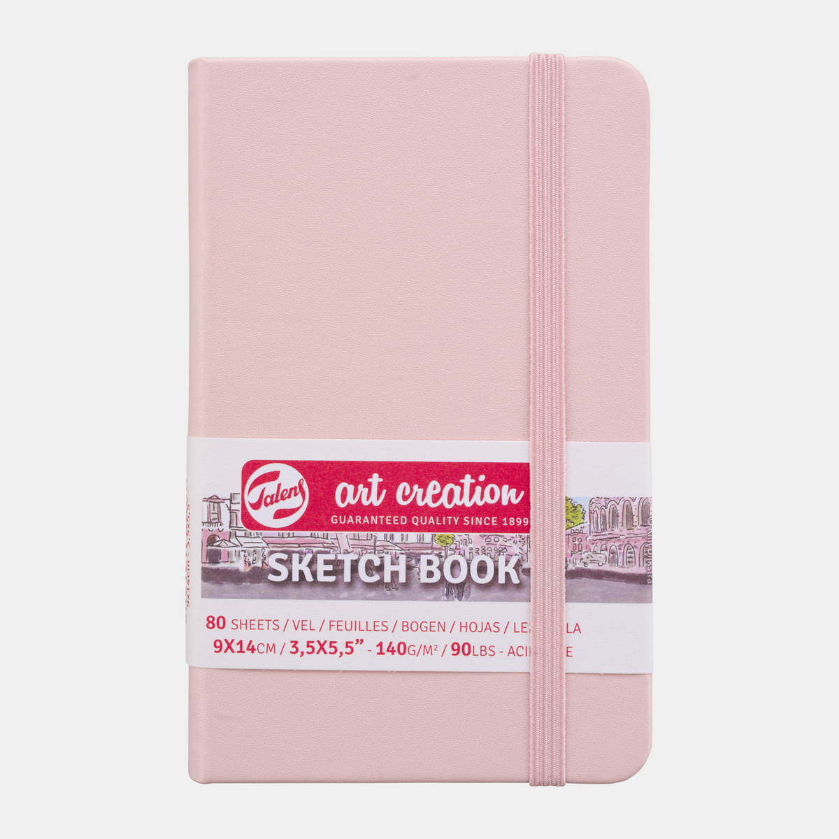 Szkicownik ROYAL TALENS Art Creation Pastel Pink 9 x 14 cm, 140 g, 90 arkuszy, twarda oprawa