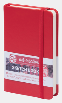 ROYAL TALENS szkicownik Talens Art Creation Red 9 x 14 cm 140 g 80k twarda oprawa