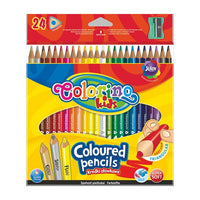 Trójkątne kredki Colorino z temperówką, 24 szt. | Artmie