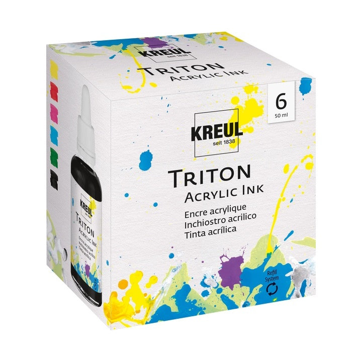 Tusz akrylowy KREUL 50 ml - zestaw 6 szt. | Artmie
