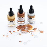 Tusz akrylowy Royal & Langnickel kolory metaliczne 3 x 30 ml | Artmie