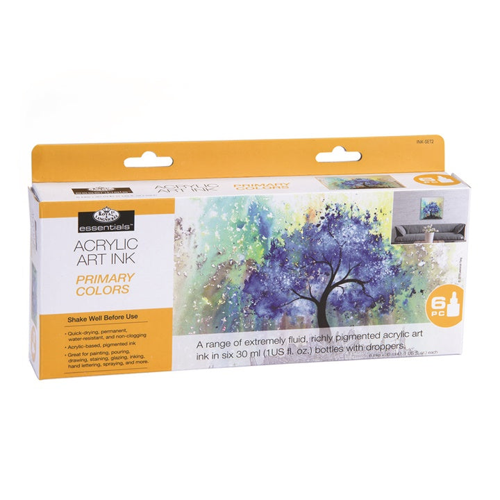 Tusz akrylowy Royal & Langnickel kolory podstawowe 6 x 30 ml | Artmie