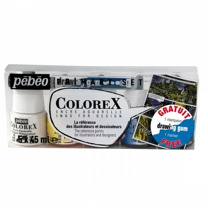 Tusz akwarelowy Colorex Pebeo / zestaw podstawowy 5 x 45 ml | Artmie