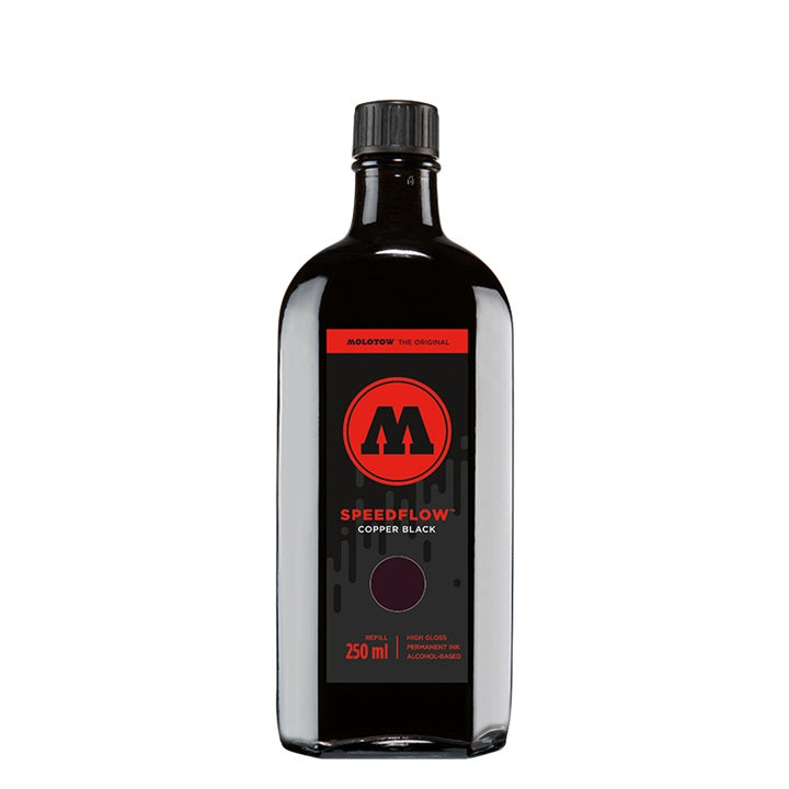 Tusz uzupełniający SPEEDFLOW COCKTAIL MOLOTOW - shiny black 250 ml | Artmie