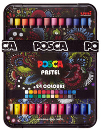 Pastele woskowe Posca KPA-100 24C, zestaw, miks kolorów