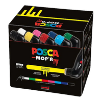 Posca PCM-22 8C MOP´R zestaw markerów, 3 – 19 mm, mix kolorów (8 szt.)