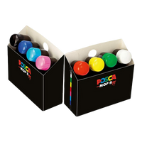 Posca PCM-22 8C MOP´R zestaw markerów, 3 – 19 mm, mix kolorów (8 szt.)
