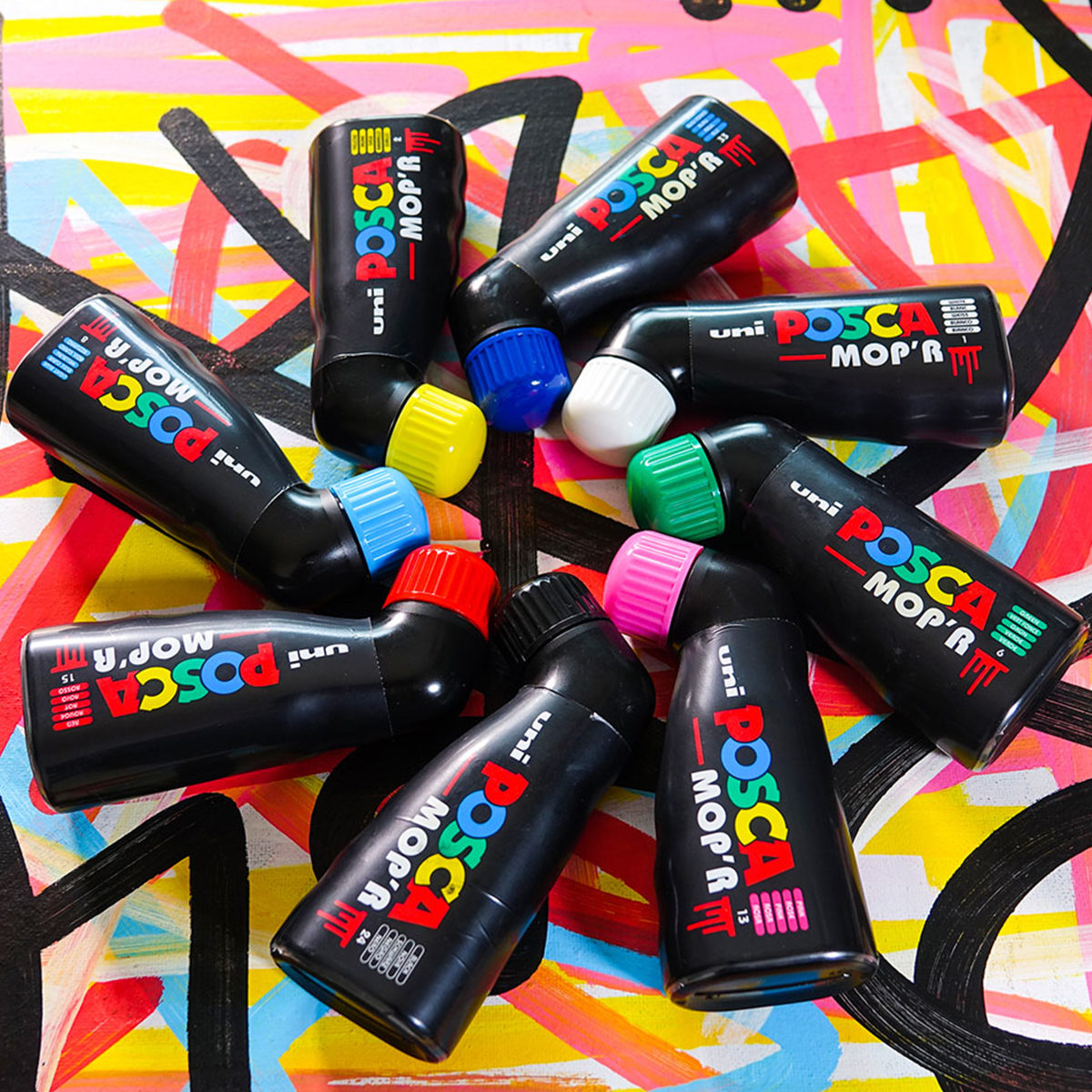 Posca PCM-22 8C MOP´R zestaw markerów, 3 – 19 mm, mix kolorów (8 szt.)
