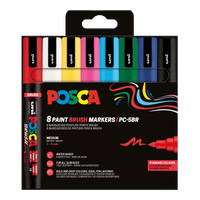 Posca zestaw markerów PC-5BR, 1 – 4 mm, kolory podstawowe – 8 szt.