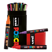 Posca zestaw mieszany markerów w metalowej puszce – 13 szt. (PC-3M, PC-5M, PC-5BR)