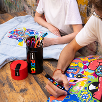 Posca zestaw mieszany markerów w metalowej puszce – 13 szt. (PC-3M, PC-5M, PC-5BR)