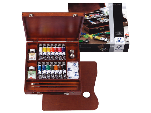 Van Gogh Oil Inspiration Box 14x40ml / zestaw farb olejnych w drewnianej kasecie | Artmie