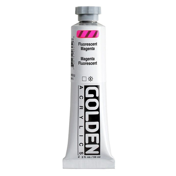 Farba akrylowa GOLDEN Heavy Body Fluorescent 59 ml – 4605 niebieska