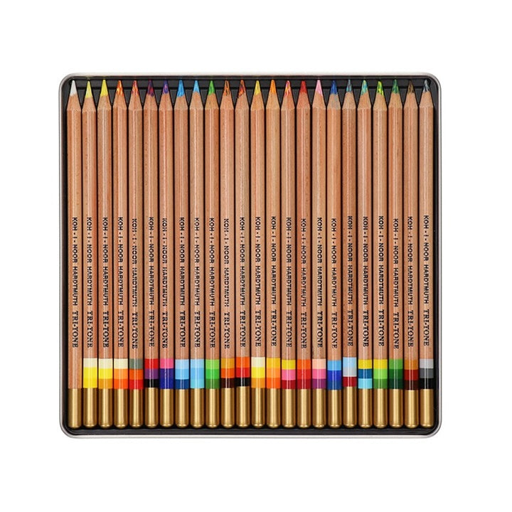Wielokolorowe kredki TRI-TONE KOH-I-NOOR – 24 szt.