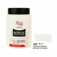 Farba akrylowa, 400 ml, ROSA STUDIO – Biel tytanowa (401)