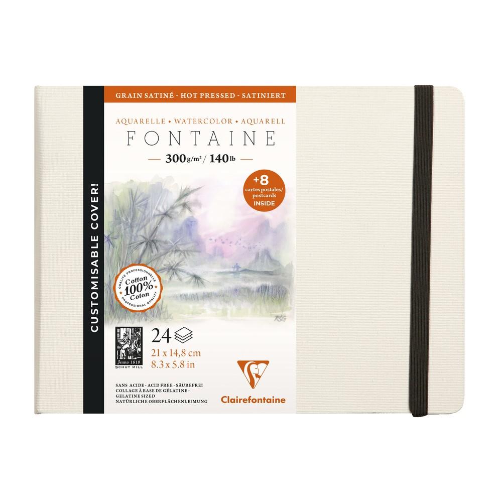 Clairefontaine Fontaine szkicownik akwarelowy HP 300 g 24K twarda oprawa