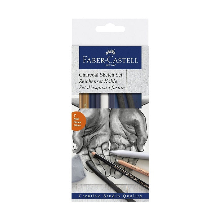 Węgle do rysowania, szkicowania Faber-Castell / 7 elementowy | Artmie