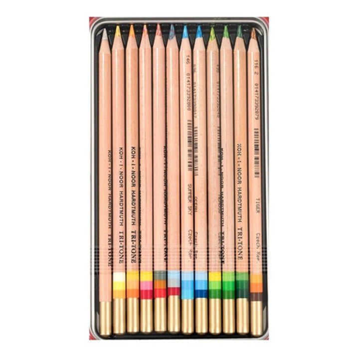 Wielokolorowe kredki TRI-TONE KOH-I-NOOR | różne zestawy | Artmie