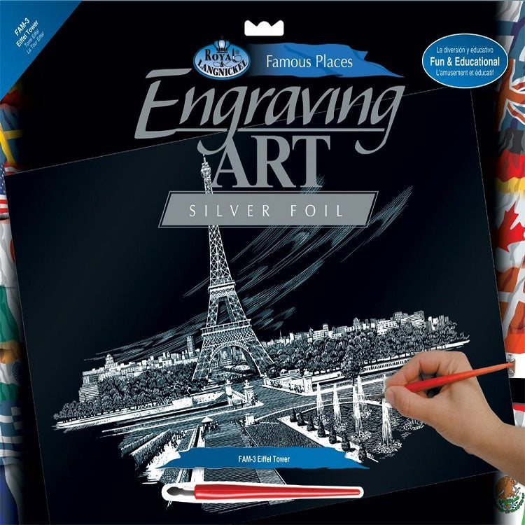 Wydrapywanki srebrne - zestaw do engravingu / A3 | Artmie