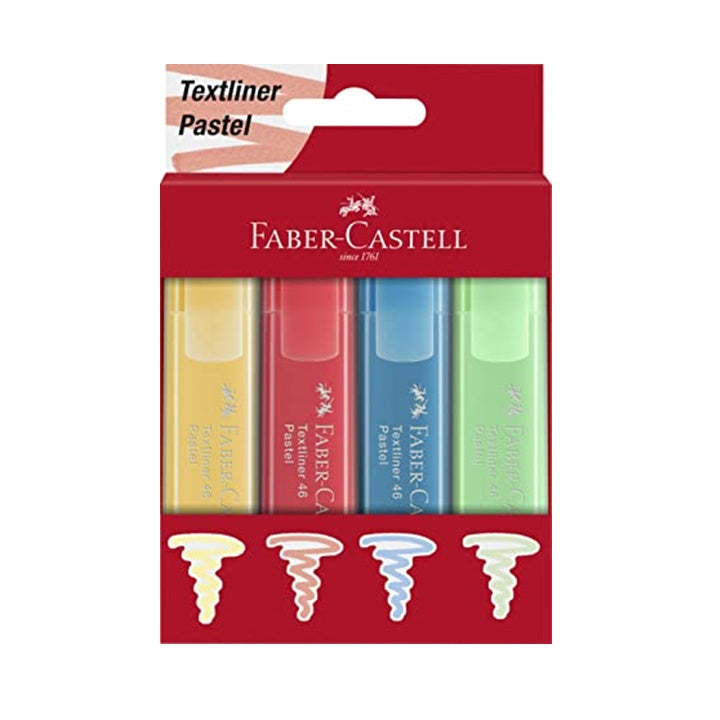 Zakreślacze Pastel Faber-Castell /  4 kolory | Artmie