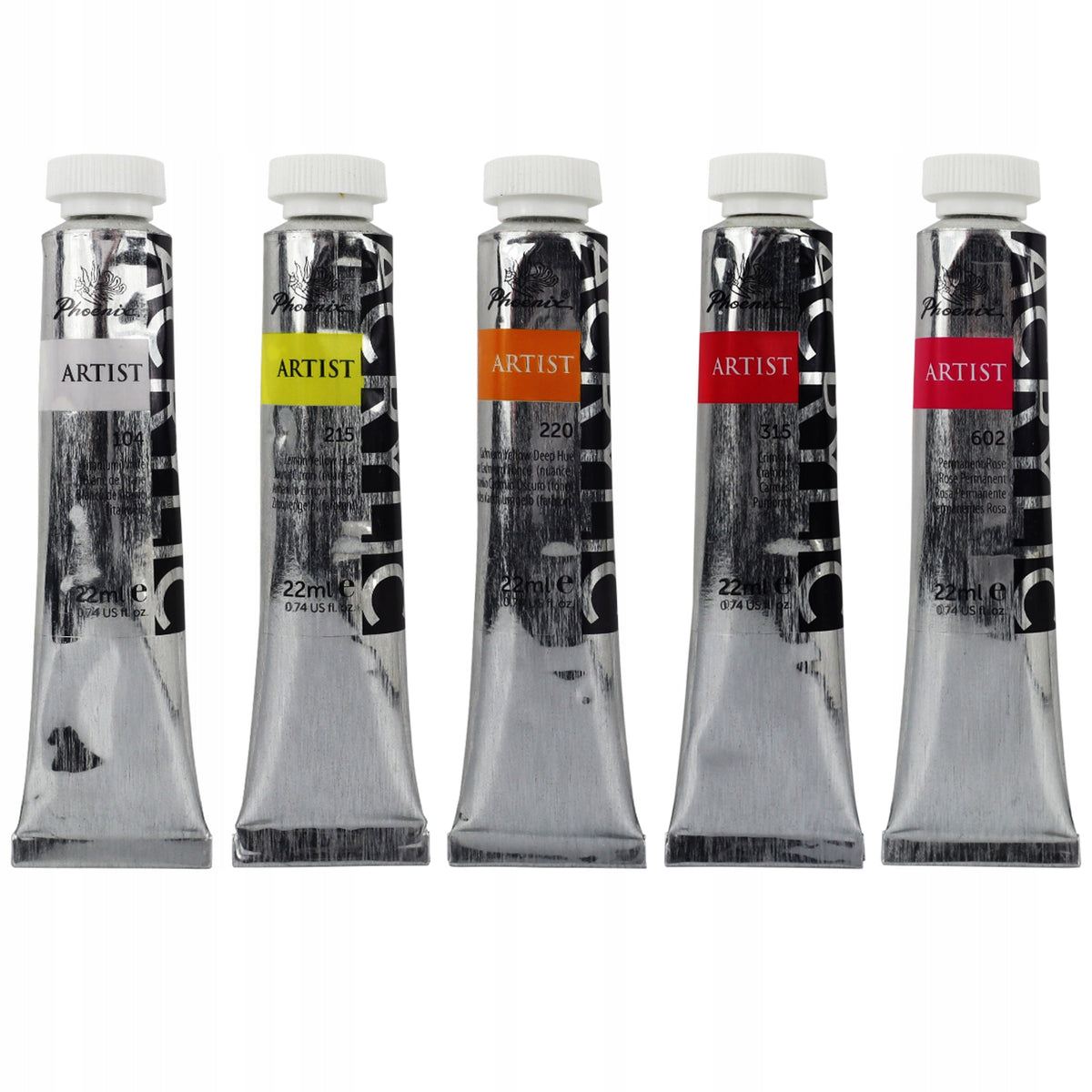 Zestaw 10 farb akrylowych Phoenix Artist 10 x 22 ml