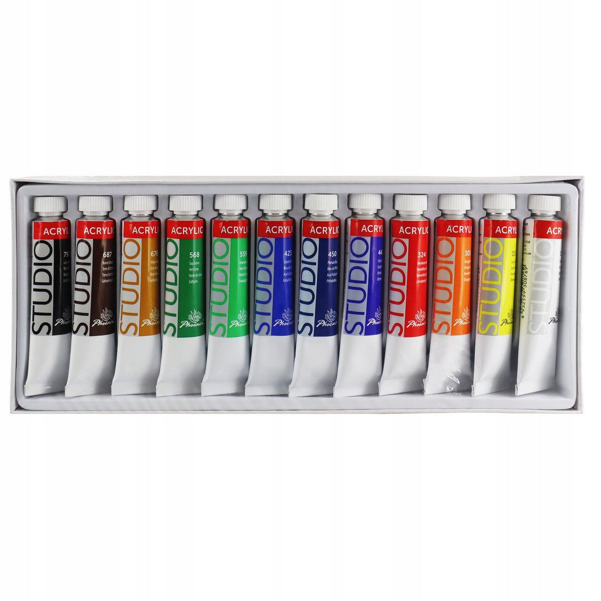 Zestaw 12 farb akrylowych Phoenix 12 x 12 ml