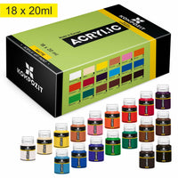 Zestaw 18 farb akrylowych Kompozit STANDART 18 x 20 ml