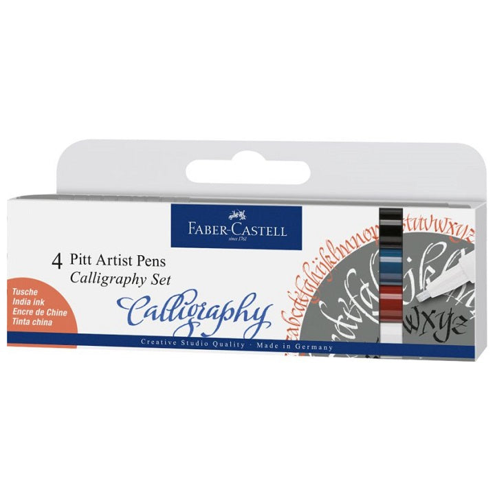 Zestaw 4 Pisaków PITT ARTIST PEN FABER-CASTELL  do kaligrafii | Artmie