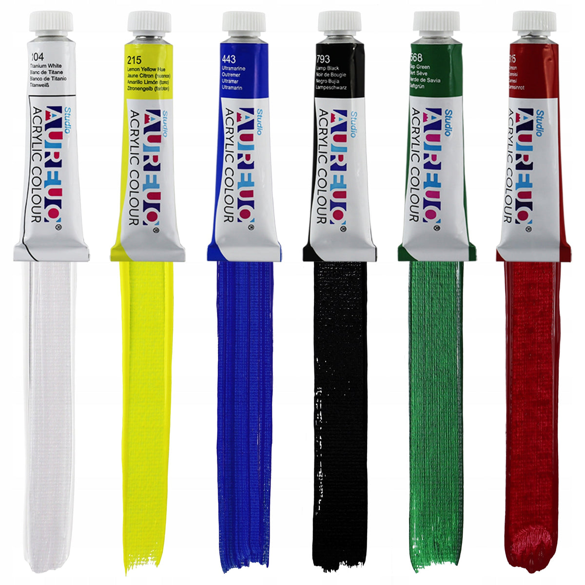 Zestaw 6 farb akrylowych Phoenix, 6 x 12 ml, z blokiem, pędzlami i paletą