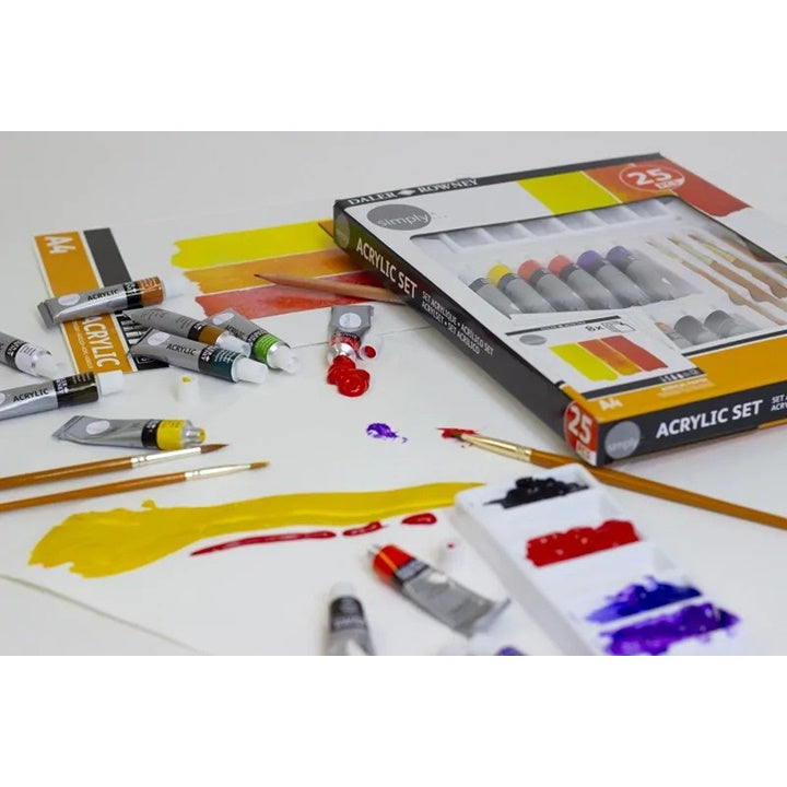 Zestaw akrylowy Daler Rowney z akcesoriami 25 szt. | Artmie