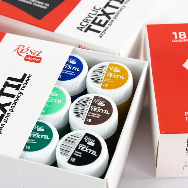 Zestaw akrylowych farb do tkanin STYLE ROSA TALENT | Artmie
