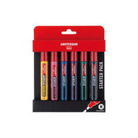 Zestaw akrylowych mazaków AMSTERDAM BASIC SET / 6szt x 4mm | Artmie