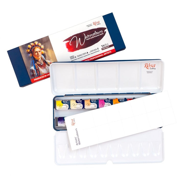Zestaw akwareli Rosa Gallery Portrait 14x2,5 ml | Artmie