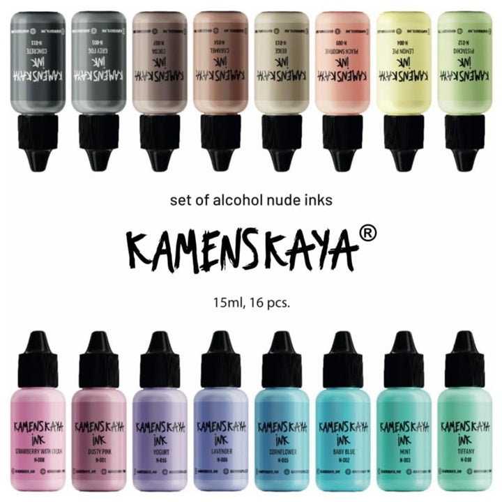 Zestaw atramentów alkoholowych NUDE KAMENSKAYA 16 x 15 ml | Artmie