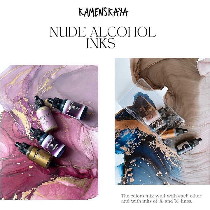 Zestaw atramentów alkoholowych NUDE KAMENSKAYA 16 x 15 ml | Artmie