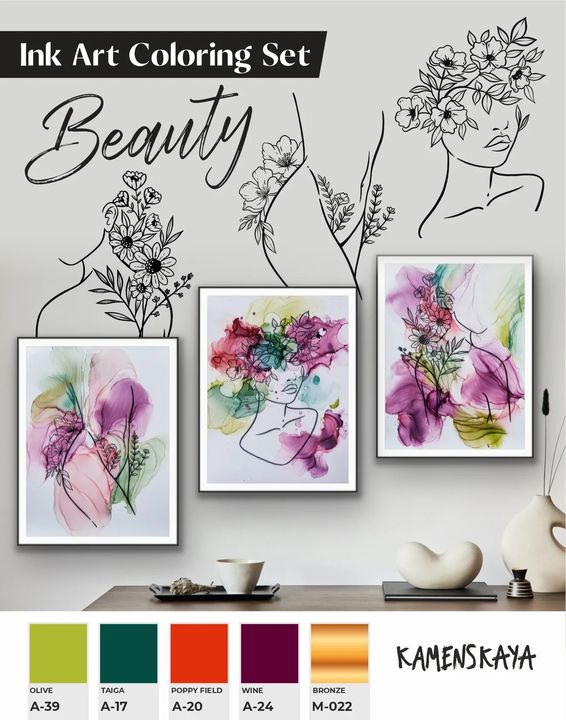 Zestaw atramentów KAMENSKAYA 'BEAUTY' | Artmie