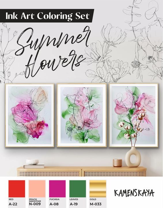 Zestaw atramentów KAMENSKAYA 'SUMMER FLOWERS' | Artmie