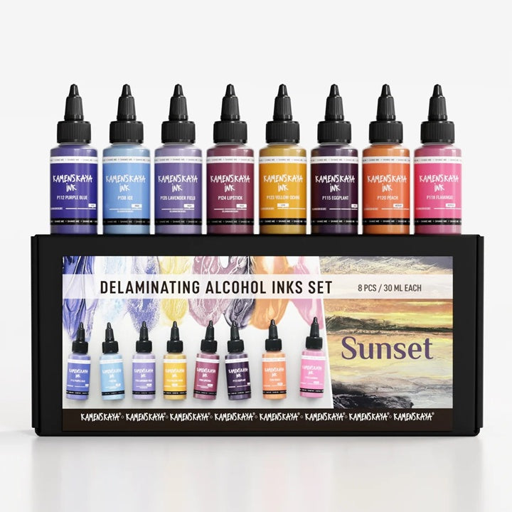 Zestaw atramentów KAMENSKAYA 'Sunset' Delamination Ink Set | Artmie