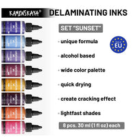 Zestaw atramentów KAMENSKAYA 'Sunset' Delamination Ink Set | Artmie