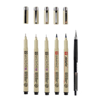 Zestaw cienkopisów Sakura Pigma Micron Manga - 6 szt. czarne