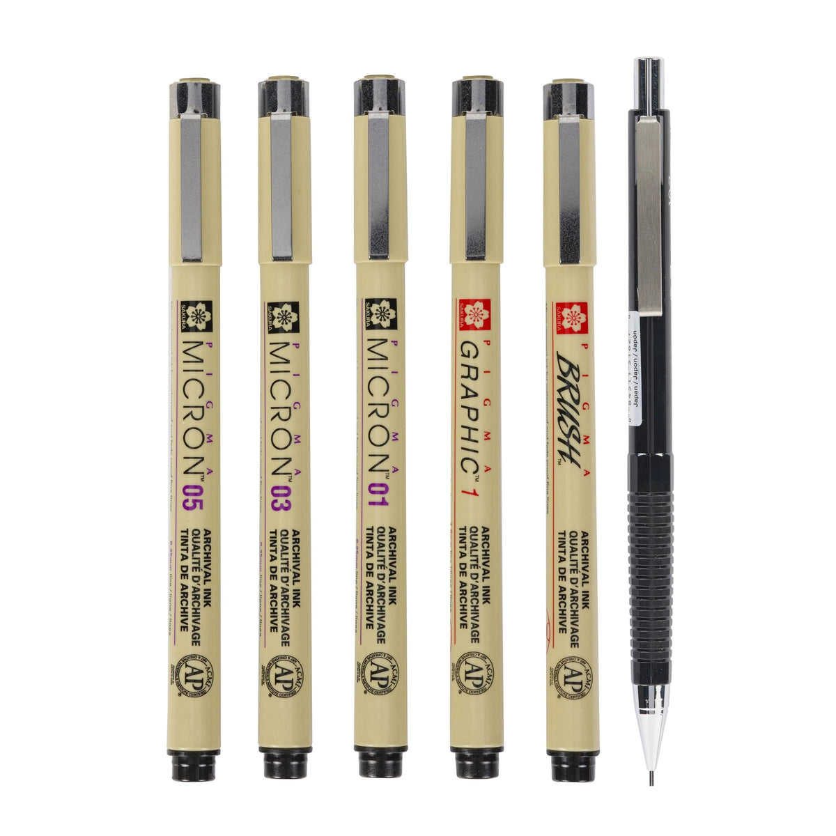 Zestaw cienkopisów Sakura Pigma Micron Manga - 6 szt. czarne