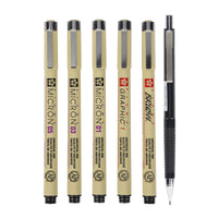 Zestaw cienkopisów Sakura Pigma Micron Manga - 6 szt. czarne