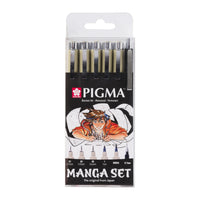 Zestaw cienkopisów Sakura Pigma Micron Manga - 6 szt. czarne