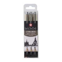 Zestaw długopisów technicznych SAKURA PIGMA MICRON zestaw BROAD 3 szt. | Artmie