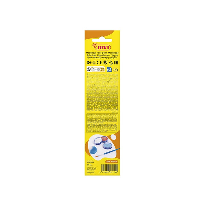 Zestaw do malowania twarzy Adventure z akcesoriami 3 x 8 ml | Artmie