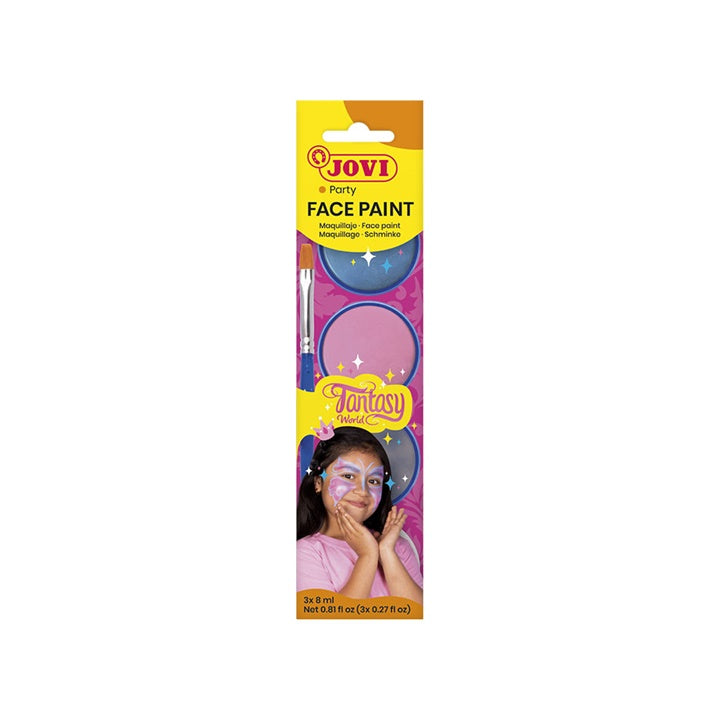 Zestaw do malowania twarzy Fantasy z akcesoriami 3 x 8 ml | Artmie