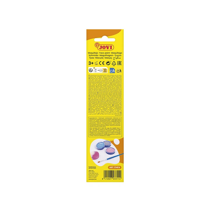 Zestaw do malowania twarzy Fantasy z akcesoriami 3 x 8 ml | Artmie