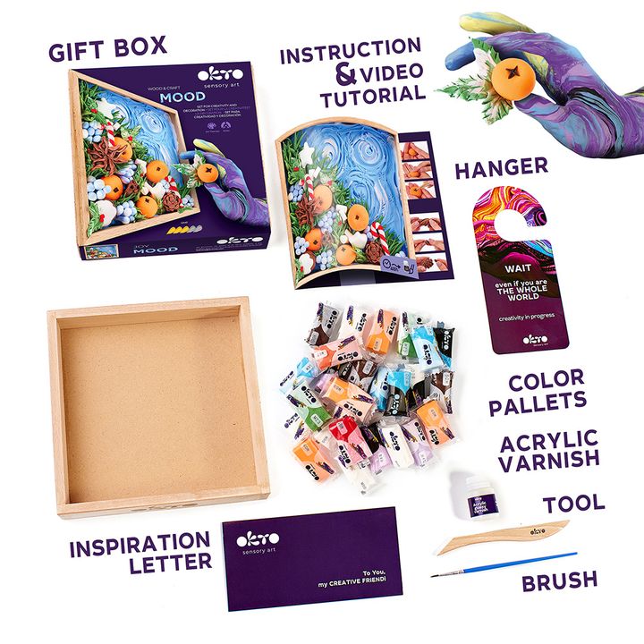 Zestaw do modelowania OKTO w drewnianej ramie | Artmie